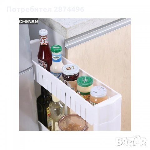 2498 ПОДВИЖНА ЕТАЖЕРКА НА КОЛЕЛА ЗА БАНЯ И КУХНЯ С 3 ИЛИ 4 РАФТА, снимка 3 - Други стоки за дома - 34996133