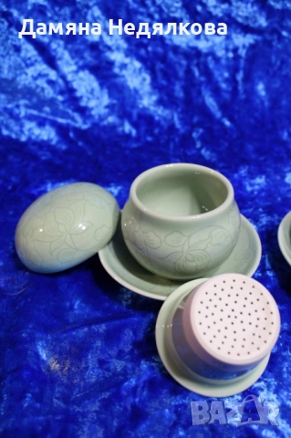 Луксозен корейски чаен сервиз, снимка 5 - Сервизи - 51627149