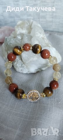 гривни от естествени кристали, снимка 4 - Гривни - 42560821