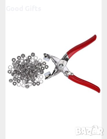 Комплект Клещи с 50бр. капси за дрехи, снимка 2 - Други стоки за дома - 40678876