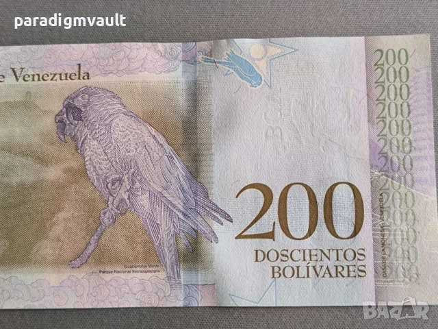 Банкнота - Венецуела - 200 боливара UNC | 2018г., снимка 5 - Нумизматика и бонистика - 52771370