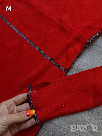 Нова колекция червена рокля с кристали от фино плетиво на намаление, снимка 6 - Рокли - 27331663