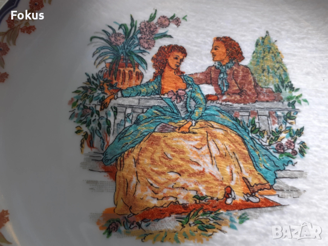 Стар порцелан колекционерска чиния BAVARIA, снимка 3 - Антикварни и старинни предмети - 53408815