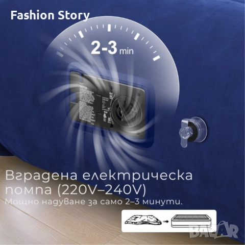 Самонадуващо се въздушно легло Luxchoice Queen – комфорт като у дома, навсякъде, снимка 6 - Матраци - 51923758