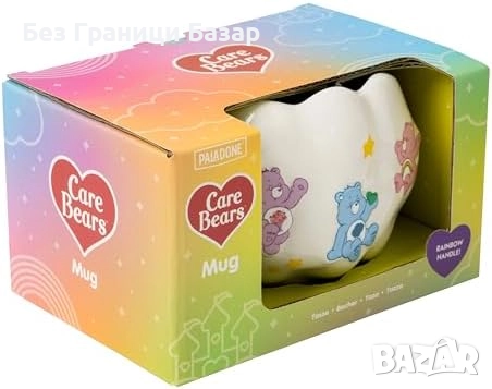 Нова Колекционерска Care Bears чаша с дъга 450 мл керамика Мечета дете, снимка 3 - Чаши - 51590312
