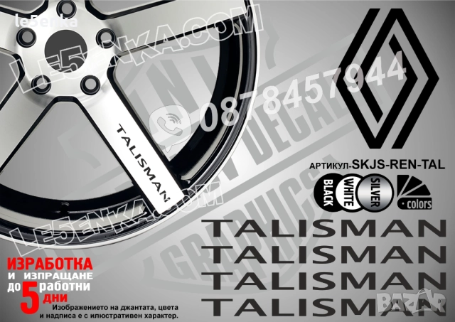 Renault Talisman надписи за спици