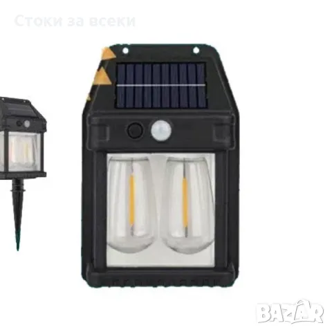 Соларна стенна лампа с интелигентен сензор, снимка 2 - Соларни лампи - 49173660