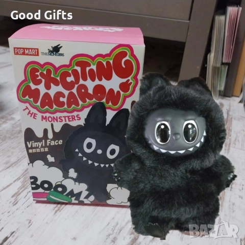 Labubu Exciting Macaron Black, Labubu Black , Черно лабубу The Monster, снимка 3 - Други - 51596905