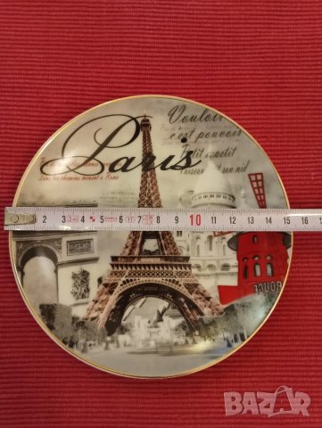 Сувенирна, порцеланова чиния, Париж. , снимка 7 - Колекции - 48235732