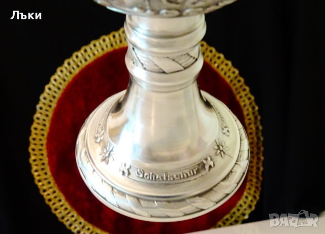 Калаен бокал за вино,битови селски картини. , снимка 3 - Антикварни и старинни предмети - 37054355