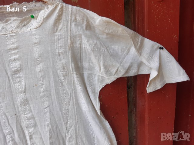 Автентична дълга голяма кенарена риза с дантела . Носия, снимка 4 - Антикварни и старинни предмети - 38271142