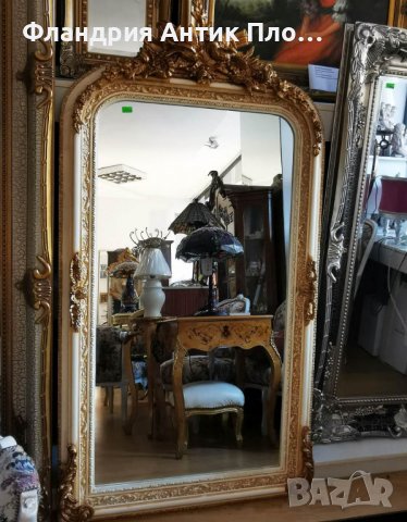 Голямо огледало "Луи XV" (бяло / златно), снимка 4 - Огледала - 39999156