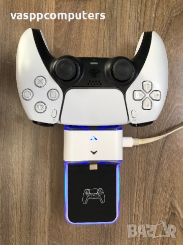 PS5 Докинг зарядна станция, двойна, НОВА, снимка 3 - Аксесоари - 36590885