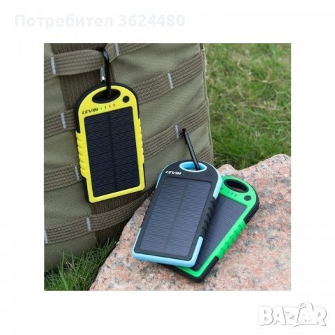АКУМУЛАТОРНА ВЛАГОУСТОЙЧИВА СОЛАРНА БАТЕРИЯ - POWER BANK 5000 mAh, снимка 3 - Външни батерии - 40110454