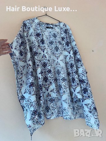 LINDEX Ефирна връхна дреха с уникален десен М размер 🤍, снимка 3 - Ризи - 44011290