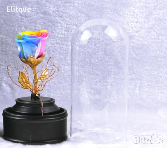 Вълшебна неувяхваща роза в стъкленица с LED светлина , снимка 7 - Подаръци за жени - 52895176