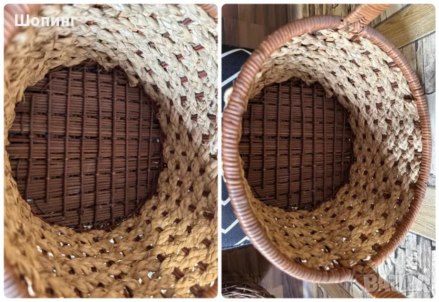Нови плетени кошници с метал, снимка 10 - Декорация за дома - 50163931