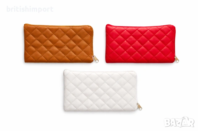 Универсален кожен калъф за телефон с цип, наличен в 3 цвята