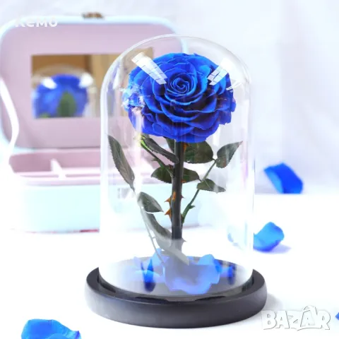  Вечна роза в стъкленица - неувяхваща балсамирана, снимка 13 - Подаръци за жени - 48778797