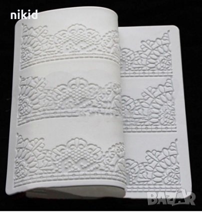 3 реда хълмчета дантела килим подложка силиконов молд форма за украса торта гъмпейст захарна, снимка 3 - Форми - 33141005