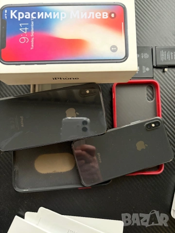 2 броя iPhone X с всички аксесоари( единия за части), снимка 3 - Apple iPhone - 53524215