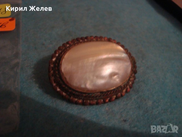 СТАРА ПОСРЕБРЕНА СКЪПОЦЕННА АРТ ДЕКО БРОШКА с БЯЛ ИВИЧЕСТ АХАТ БИЖУ МАЙСТОРСКА РЪЧНА ИЗРАБОТКА 25378, снимка 10 - Антикварни и старинни предмети - 34884026