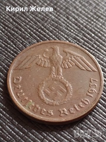 ДВЕ МОНЕТИ 1 райхспфенинг 1944г. - 2 райхспфенинг 1937г. ГЕРМАНИЯ ТРЕТИ РАЙХ С СВАСТИКА 26701, снимка 8 - Нумизматика и бонистика - 38467390