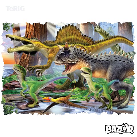 динозаври тениска със соларна щампа