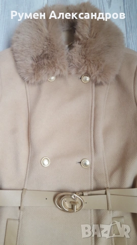Дамско палто GUESS AMELIA Beige в размер М, снимка 11 - Палта, манта - 53119967