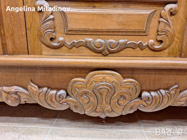 Комод, скрин, бюфет, шкаф с богата дърворезба , снимка 8 - Шкафове - 52677141