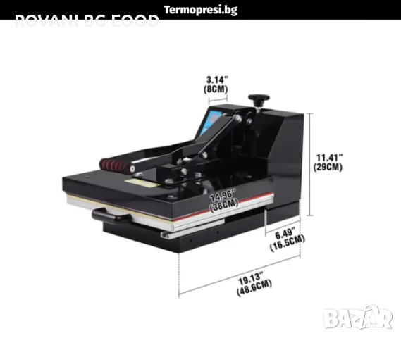 Качествена Термо преса 38х38см за тениски 