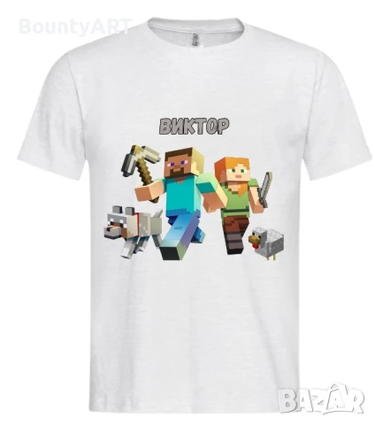 Персонализирана детска тениска Майнкрафт, снимка 6 - Детски тениски и потници - 50226405