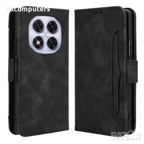 Кожен Калъф Портфейл за Xiaomi Redmi Note 14 Pro+ 5G / Note 14 Pro 5G / Poco X7 5G - Множество Слото