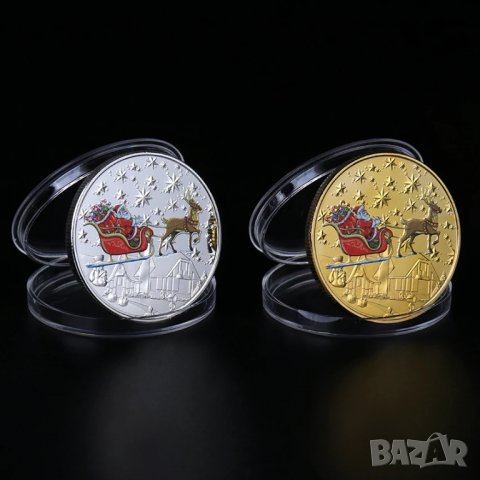 креативен подарък дядо Коледа късмет за дете монета  сувенир , снимка 6 - Други стоки за дома - 38671140