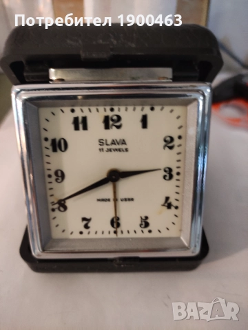 Слава.СССР.Будилник.Профилактиран., снимка 4 - Антикварни и старинни предмети - 51998507