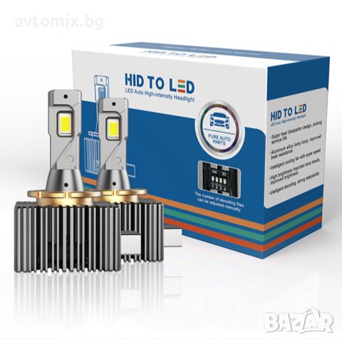 LED Xenon крушки D8S, 70 W, 12000 LM, Canbus D-series , снимка 4 - Аксесоари и консумативи - 43186263