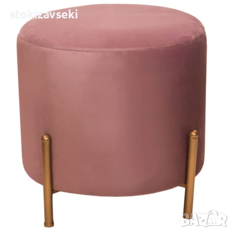 Плюшена табуретка с място за съхранение, 2 размера, снимка 4 - Дивани и мека мебел - 51237249