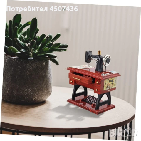 Винтидж музикалнa кутя - Шевна машина с ръчна манивела , снимка 5 - Декорация за дома - 50840104