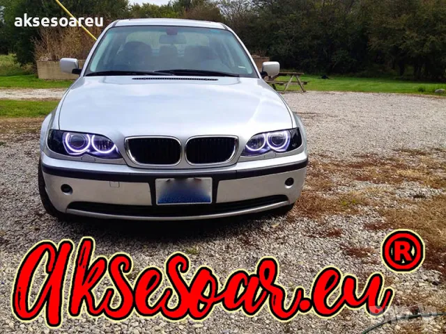 Ангелски очи многоцветни RGB LED Фарове Angel Eyes DRL за кола 2x131 и 2x146 mm за BMW, снимка 7 - Аксесоари и консумативи - 48039732