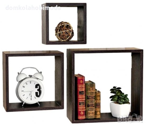 Комплект 3 броя рафтове, Налични в два цвята, Скрит монтаж, снимка 5 - Етажерки - 36832106