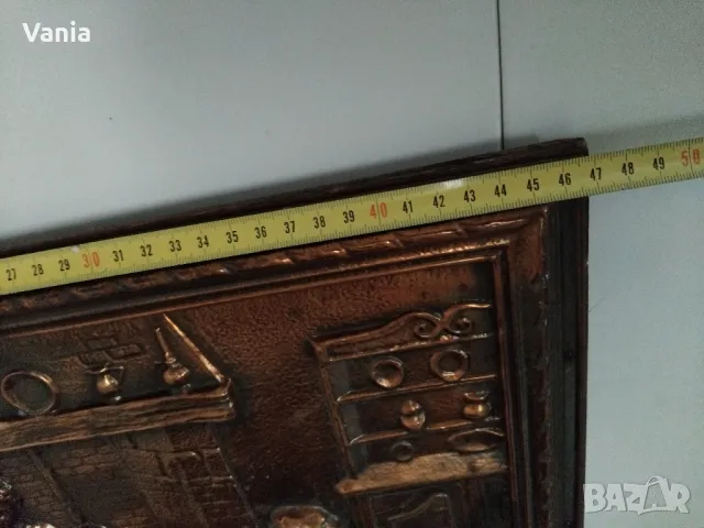 Медна картина, снимка 6 - Антикварни и старинни предмети - 49447663