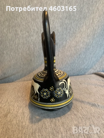   ръчно рисувана глинена стомна, снимка 3 - Антикварни и старинни предмети - 52531804