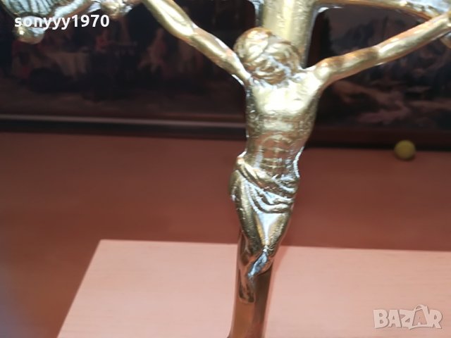 КРЪСТ-МЕД/МЕСИНГ-МАСИВЕН С ХРИСТОС-38Х20Х10СМ, снимка 11 - Колекции - 29066844