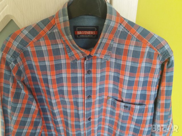 Мъжка риза дълъг ръкав на квадрати, снимка 3 - Ризи - 33046362