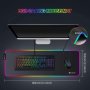 RuoCherg RGB игрална подложка за мишка 800x300,за геймъри,противоплъзгаща гумена основа и водоустойч, снимка 3