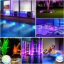 Комплект от 4 LED лампи за басейн RGB, IP68 водоустойчиви с дистанционно управление, снимка 7