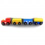 Дървен локомотив и три вагона, снимка 1 - Образователни игри - 37421976