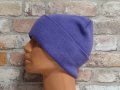 Нова зимна дамска/детска шапка с лилав цвят, снимка 6