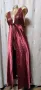 М Дълга сатенена нощница в бордо , снимка 4