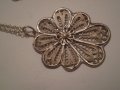 Старинен  медальон - филигран със нов синджир, снимка 11